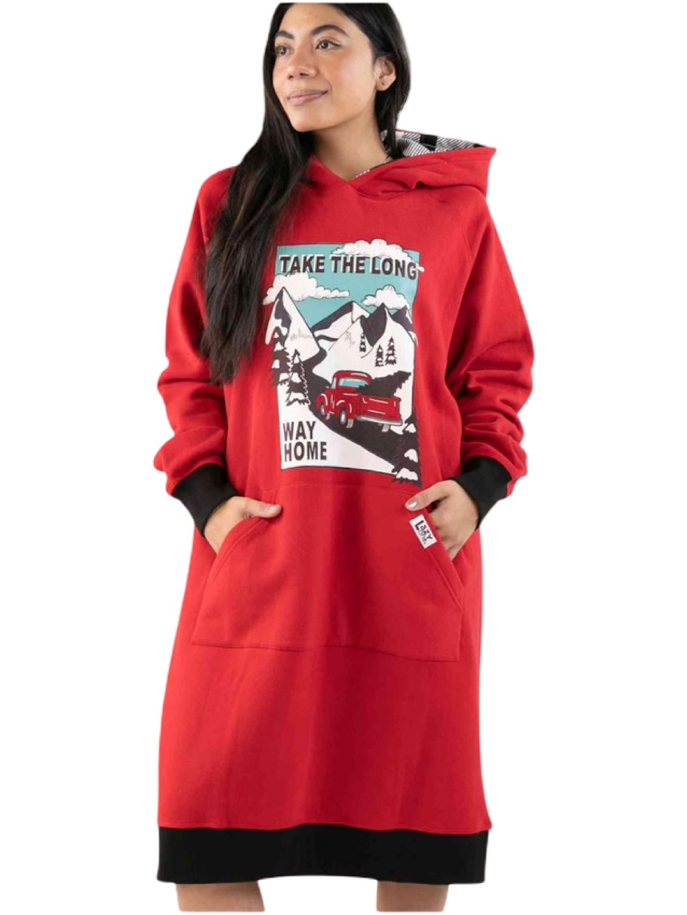 NWT Lazy One Take The Long Way Home Sleep Hoodie Women's Size S/M